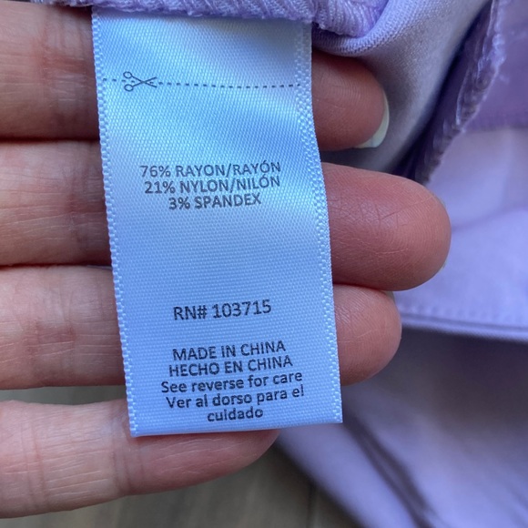 Zac & Rachel lavender pant with stretch career office business casual 20W - Picture 16 of 17
